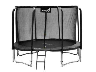 Trampolina Ogrodowa Jumpi 252cm/8FT Maxy Comfort Czarna Z Wewnętrzną Siatką Jumpi