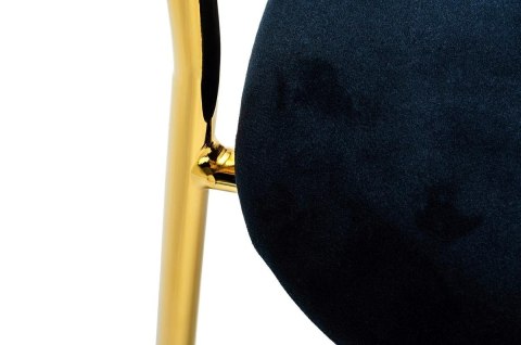 Hoker MAGO 65 cm - czarny welur, podstawa złota
