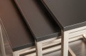 INVICTA zestaw stolików NEW ELEMENTS czarny - MDF, podstawa chromowana Invicta Interior