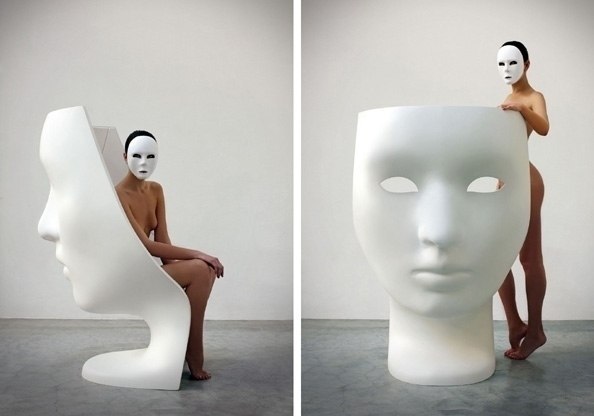 Fotel NEMO FACE CHAIR biały - włókno szklane Fotel NEMO FACE CHAIR biały - włókno szklane