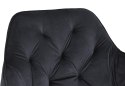 Krzesło aksamitne Nevada Velvet Czarny