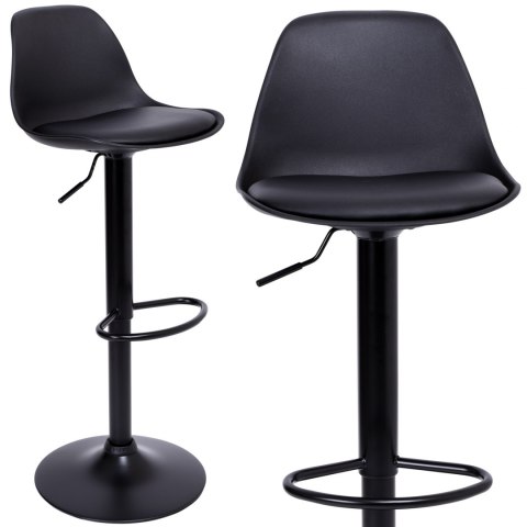 Krzesło barowe KB-RICA BLACK czarne