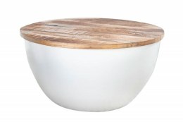 INVICTA stolik kawowy INDUSTRIAL STORAGE 70cm biały Mango