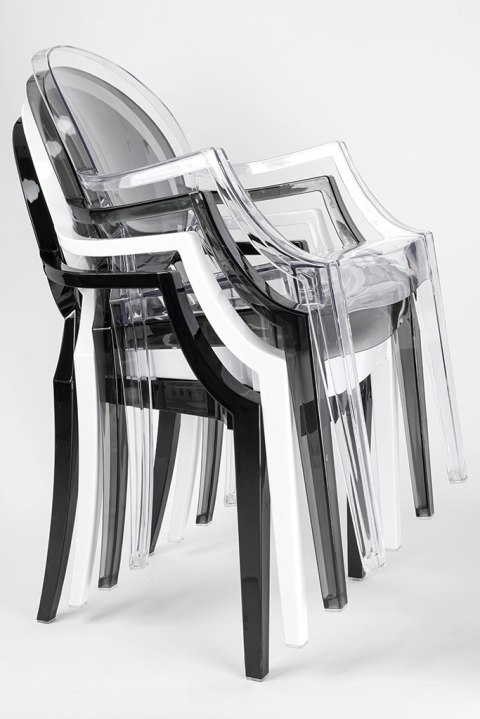 Krzesło AVI czarne - poliwęglan