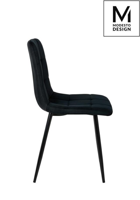 Krzesło CARLITO czarne - welur, metal