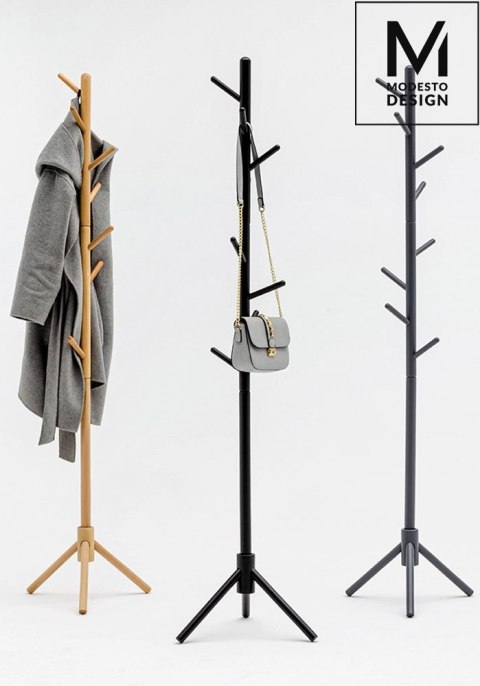 MODESTO wieszak stojący STICK szary - drewno bukowe MODESTO wieszak stojący STICK szary - drewno bukowe