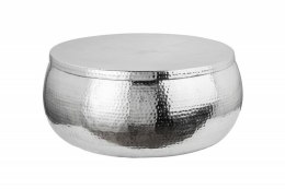 INVICTA stolik kawowy ORIENT STORAGE - 70cm, aluminum, metal, srebrny Invicta Interior