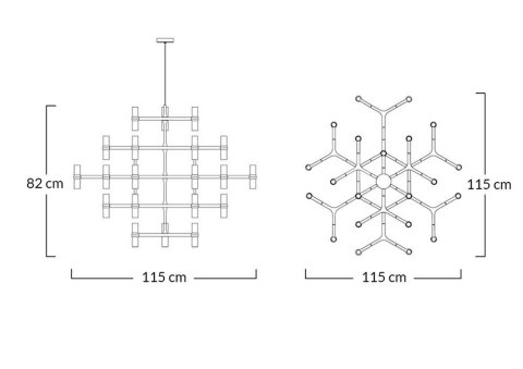 Lampa wisząca ATOMIC GRANDE czarna