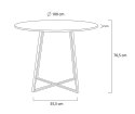 Stół CARAT 100 - MDF, złota podstawa Stół CARAT 100 - MDF, złota podstawa