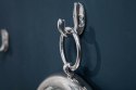 INVICTA Portrait lustro wiszące PORTRET 30 cm , srebrne - metal, szkło