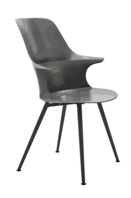 Krzesło BRAZO HIGH czarne - polipropylen, metal King Home