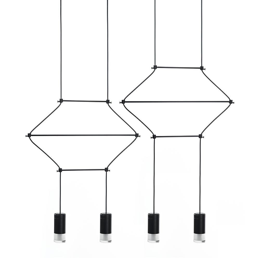 Lampa wisząca FLUSSO LINE 4 czarna Lampa wisząca FLUSSO LINE 4 czarna