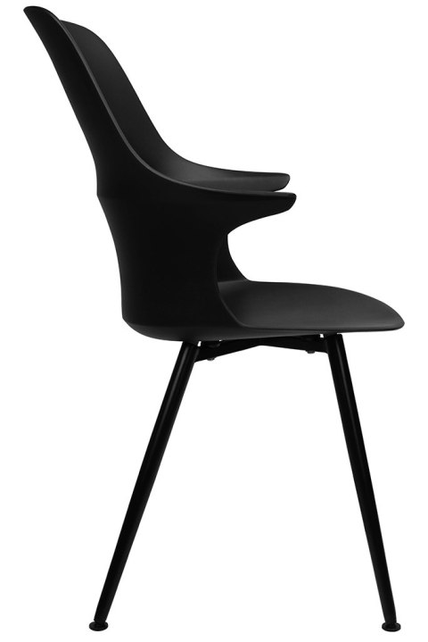 Krzesło BRAFO HIGH czarne - polipropylen, metal