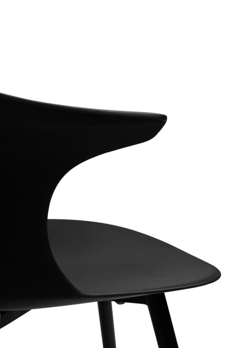 Krzesło BRAFO HIGH czarne - polipropylen, metal