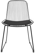 Krzesło MILES czarne - metal, ekoskóra