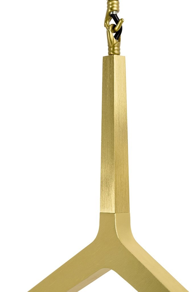 Lampa wisząca CANDELABR 6 złota - aluminium, szkło Lampa wisząca CANDELABR 6 złota - aluminium, szkło