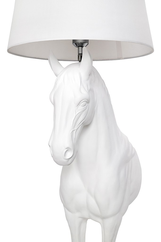 Lampa podłogowa KOŃ HORSE STAND S biała - włókno szklane King Home Lampa podłogowa KOŃ HORSE STAND S biała - włókno szklane King Home