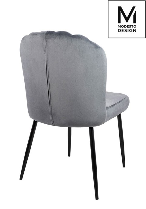 Krzesło DJANGO szare - welur, metal