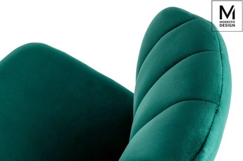 Krzesło DJANGO zielone - welur, metal