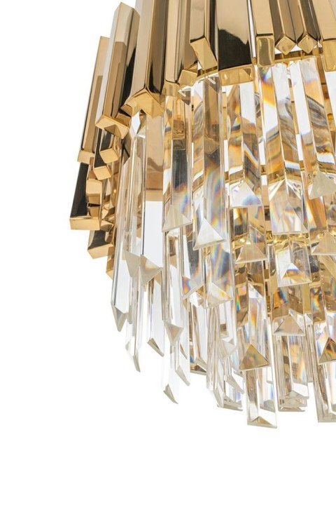 Lampa wisząca IMPERIAL LONG GOLD 90 - stal, kryształ