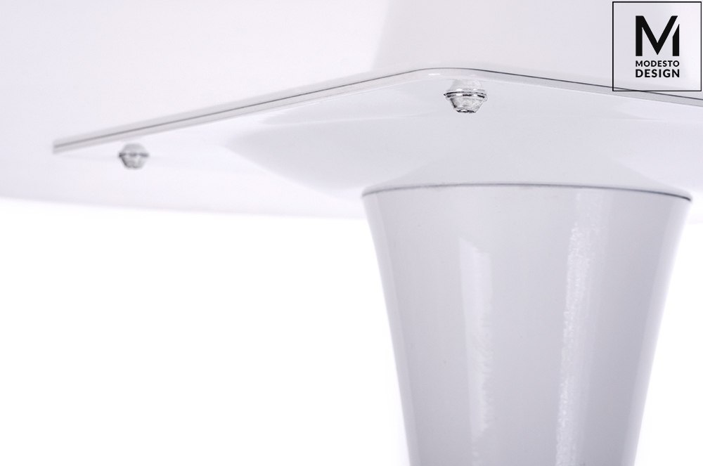 MODESTO stół TULIP FI 80 biały - MDF, podstawa metalowa MODESTO stół TULIP FI 80 biały - MDF, podstawa metalowa