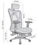 Fotel ergonomiczny ANGEL biurowy obrotowy eurOpa plus z podnóżkiem ANGEL