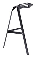 Krzesło barowe SPLIT PREMIUM czarne - aluminium