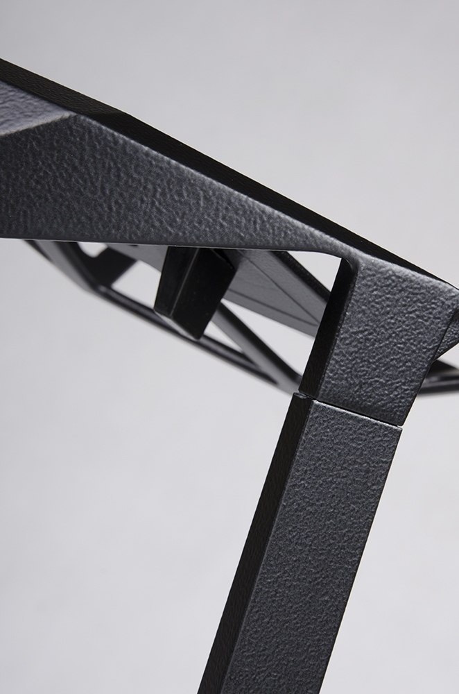 Krzesło barowe SPLIT PREMIUM czarne - aluminium