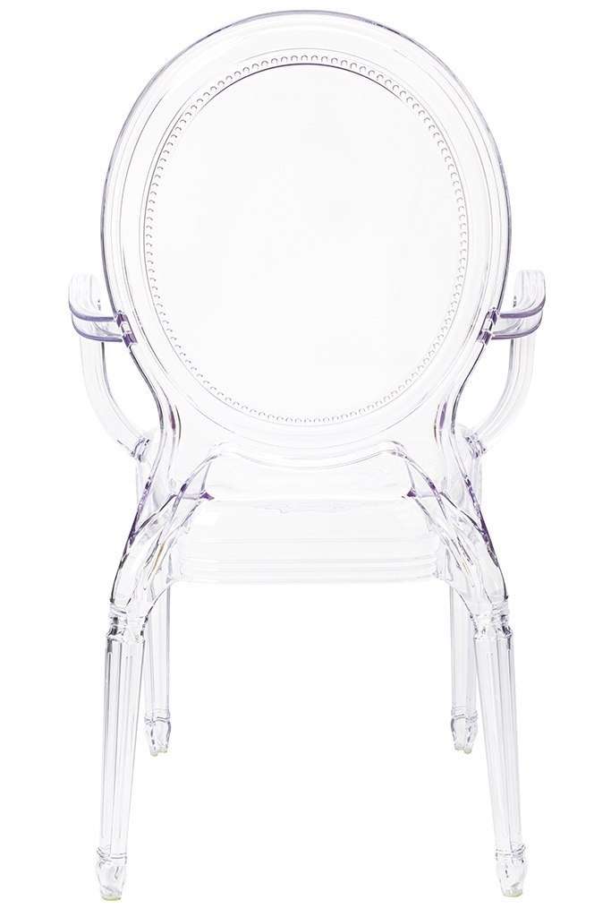 Krzesło PRINCE ARM transparentne - poliwęglan King Home
