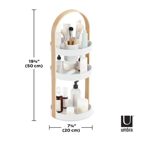 UMBRA organizer na kosmetyki BELLWOOD biały naturalny