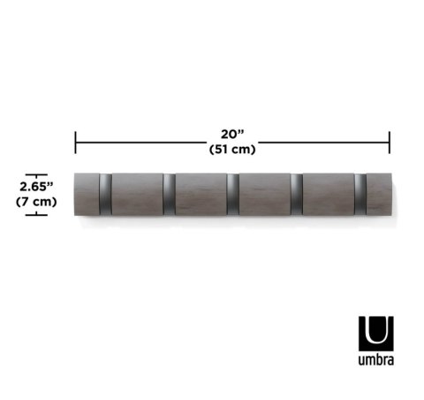 UMBRA wieszak na ubrania FLIP 5 szary UMBRA wieszak na ubrania FLIP 5 szary