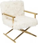 KARE fotel MR. FLUFFY biały / złoty Kare Design