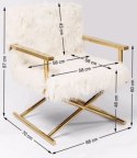 KARE fotel MR. FLUFFY biały / złoty Kare Design