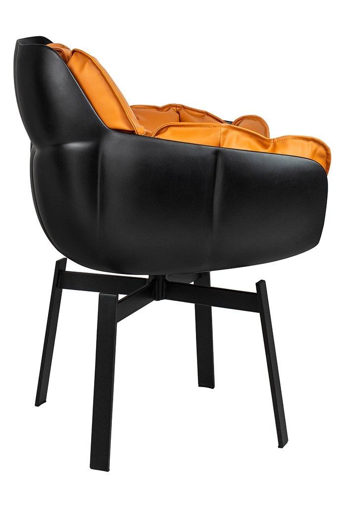 Krzesło obrotowe SHIBA brązowe / czarne King Home