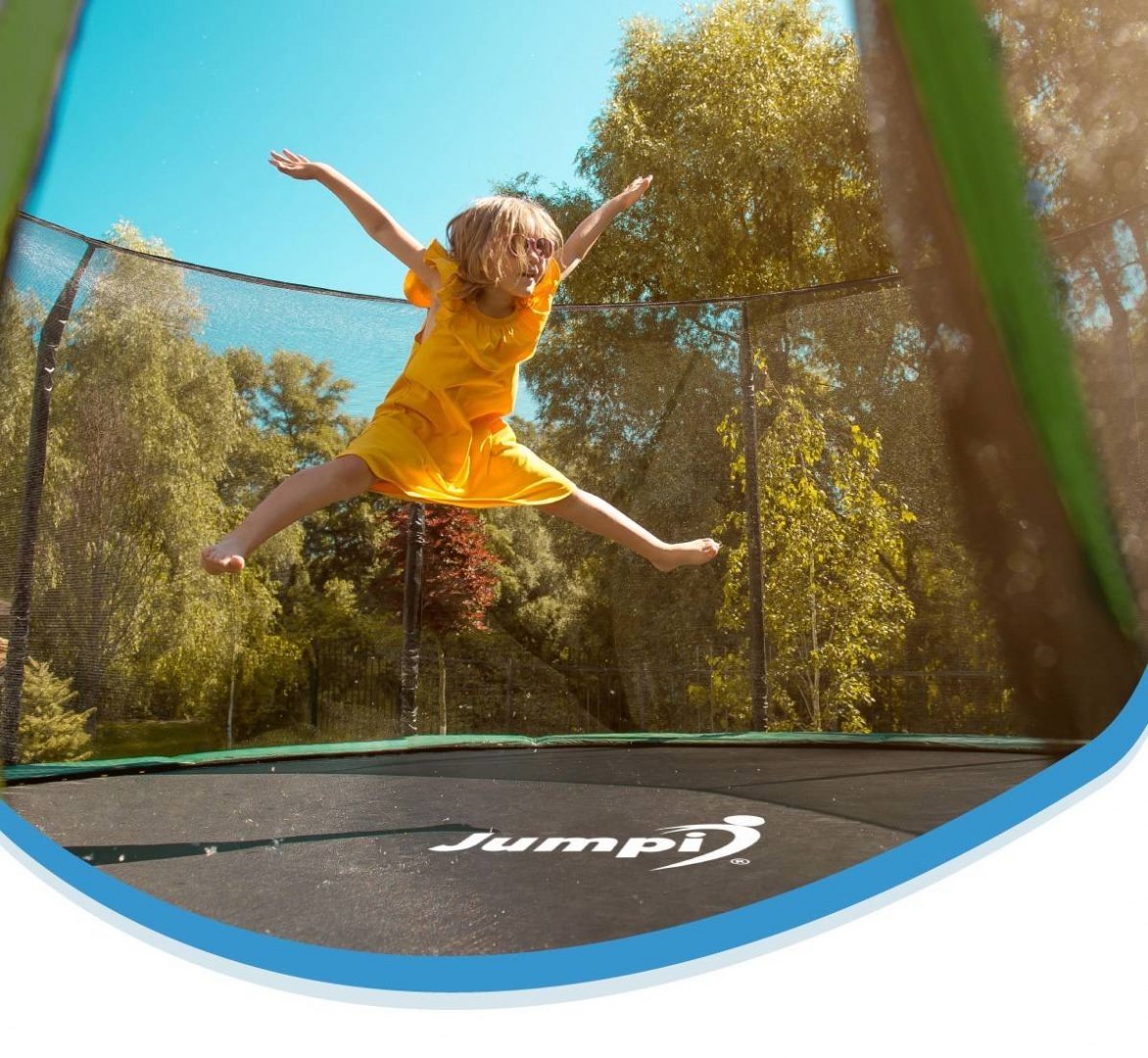 Trampolina Ogrodowa 435cm/14FT Niebieska Maxy Comfort Z Wewnętrzną Siatką Trampolina Ogrodowa 435cm/14FT Niebieska Maxy Comfort Z Wewnętrzną Siatką
