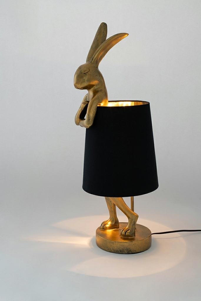 KARE lampa stołowa RABBIT złota / czarna Kare Design KARE lampa stołowa RABBIT złota / czarna Kare Design
