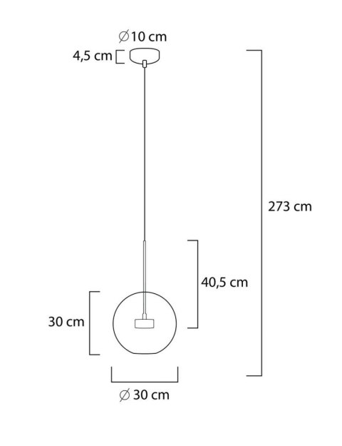 Lampa wisząca CAPRI złota - 60 LED, aluminium, szkło