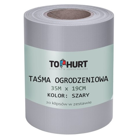 Tasma ogrodzeniowa 19 cm x 35 m szara Tasma ogrodzeniowa 19 cm x 35 m szara