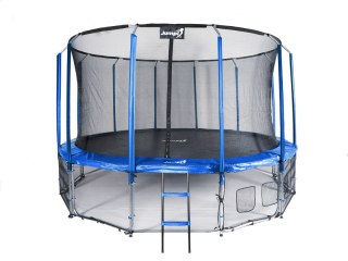 Trampolina Ogrodowa Jumpi 487cm/16FT Maxy Comfort Niebieska Z Wewnętrzną Siatką Jumpi