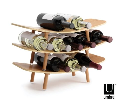 UMBRA stojak na wino VINOLA naturalny UMBRA stojak na wino VINOLA naturalny