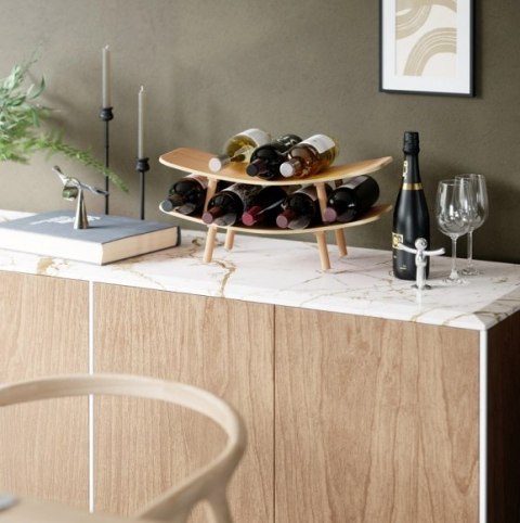 UMBRA stojak na wino VINOLA naturalny UMBRA stojak na wino VINOLA naturalny
