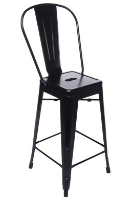 Krzesło barowe TOWER BIG BACK 76 (Paris) czarne