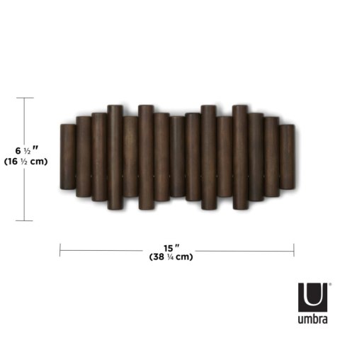 UMBRA wieszak na ubrania PICKET RAIL ciemny orzech UMBRA wieszak na ubrania PICKET RAIL ciemny orzech