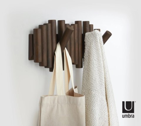 UMBRA wieszak na ubrania PICKET RAIL ciemny orzech UMBRA wieszak na ubrania PICKET RAIL ciemny orzech
