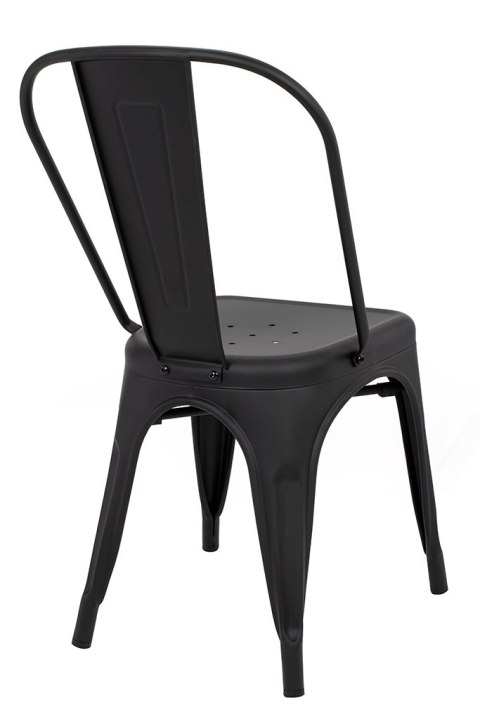 Krzesło loftowe TWER czarne, materiał metal
