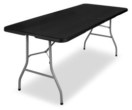 Stół cateringowy FETA BLACK składany w walizkę - 180 cm