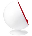 Fotel BALL biało-czerwony - włókno szklane King Home