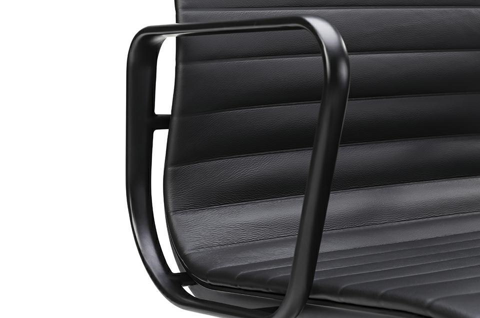 Fotel biurowy BODY PRESTIGE PLUS czarny - skóra naturalna, aluminium King Home