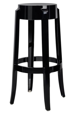 Krzesło barowe CHARLES 76 czarne - poliwęglan