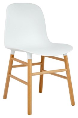 Krzesło IKAR białe - polipropylen, drewno bukowe King Home